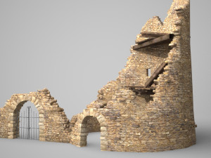 3-d model of dilapidated buildings 3D Модель
