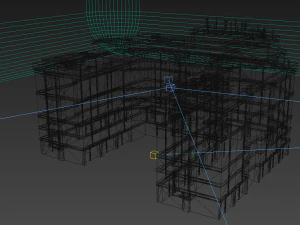 low-face building of modern architecture 3D Model