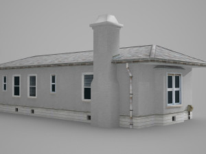 t-type white villa house in modern architecture 3Dモデル