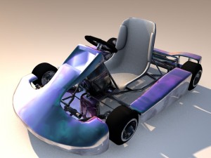 cart rigged 3D Модель