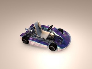 cart rigged Modello 3D