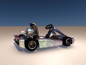 cart rigged Modello 3D
