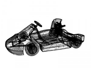 cart rigged Modello 3D