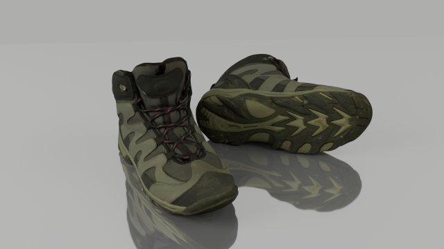 hiking boots low poly 3Dモデル .c4d .max .obj .3ds .fbx .stl .blend 