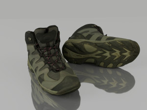 hiking boots low poly 3D Model