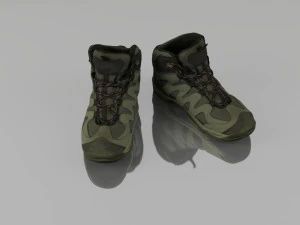 hiking boots low poly 3D Model