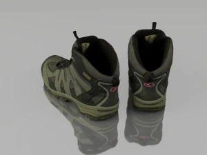 hiking boots low poly 3D Model
