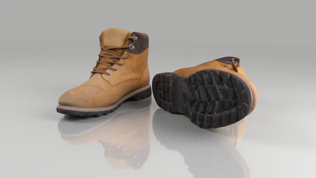 casual boots 3D Model .c4d .max .obj .3ds .fbx .stl .blend 