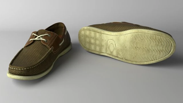 leather shoes 3D Model .c4d .max .obj .3ds .fbx .stl .blend