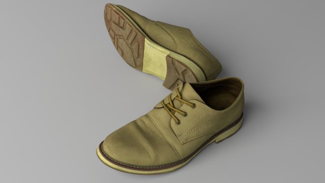 leather shoes 3D Модель .c4d .max .obj .3ds .fbx .stl .blend 