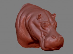 hippopotamus head Modello di stampa 3D