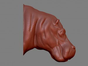 hippopotamus head 3D Print Model