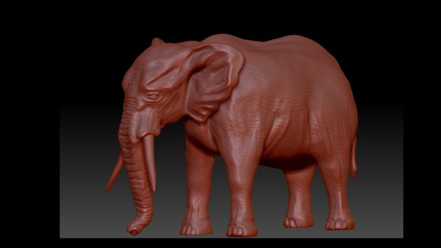 elephant 3D-Druckmodell .c4d .max .obj .3ds .fbx .stl .blend 