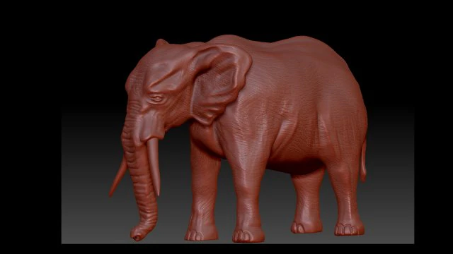 elephant 3D Print Model .c4d .max .obj .3ds .fbx .stl .blend 