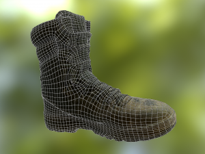 dirty boots low poly 3D Model
