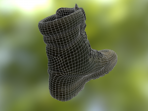 dirty boots low poly 3D Model