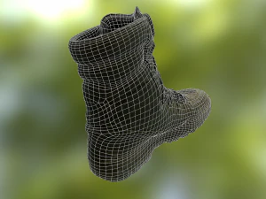 dirty boots low poly 3D Model