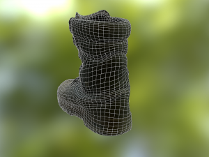 dirty boots low poly 3D Model
