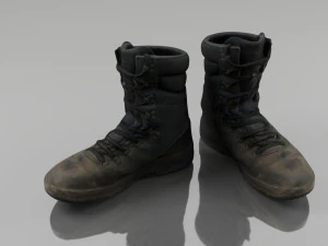 dirty boots low poly 3D Model