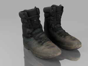 dirty boots low poly 3D Model