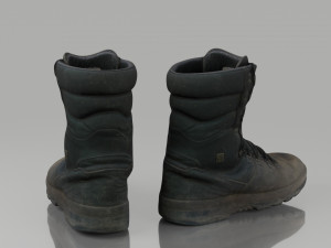 dirty boots low poly 3D Model
