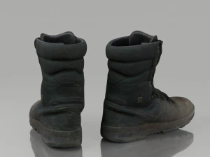dirty boots low poly 3D Model