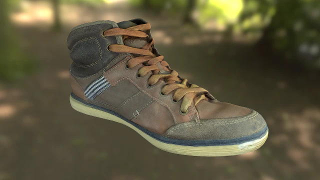 sneaker low poly model 3D Model .c4d .max .obj .3ds .fbx .stl .blend 