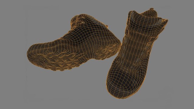 hiking boots 3D in 3DExport