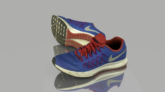 blue sneakers 3D Model .c4d .max .obj .3ds .fbx .stl .blend 