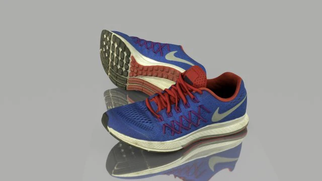 blue sneakers 3D Model .c4d .max .obj .3ds .fbx .stl .blend 