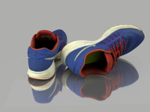 blue sneakers 3D Model