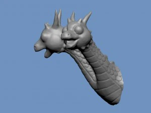 baby cartoon dragon for printing 3D Model