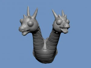 baby cartoon dragon for printing 3D Model