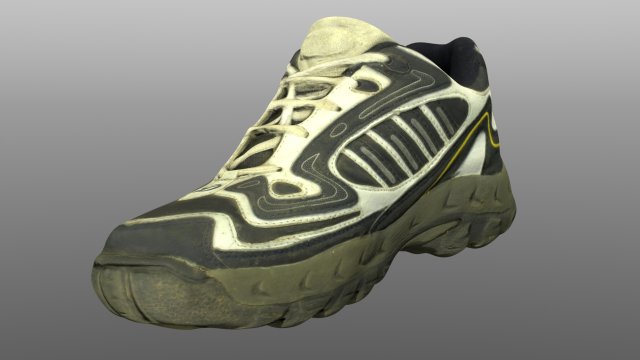 worn sneaker 3Dモデル .c4d .max .obj .3ds .fbx .stl .blend 