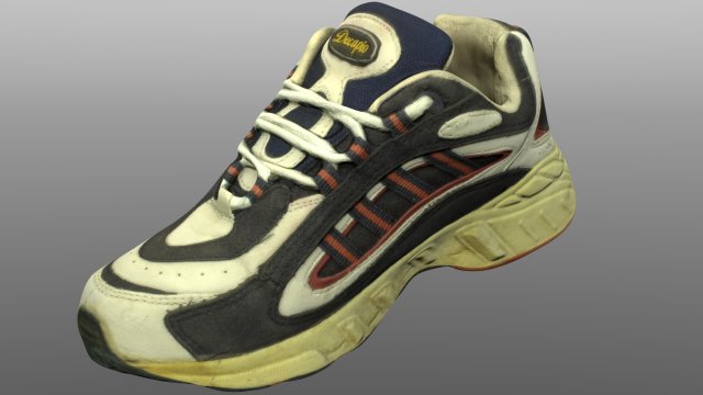 old sneaker Modelo 3D .c4d .max .obj .3ds .fbx .stl .blend 