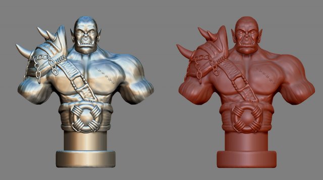 armored orc model for printing 3D 프린트 모델 .c4d .max .obj .3ds .fbx .stl .blend 