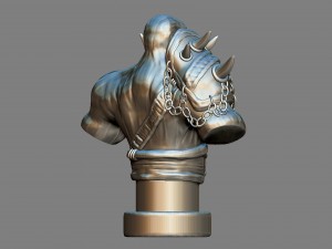 armored orc model for printing 3D 프린트 모델