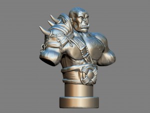 armored orc model for printing 3D 프린트 모델