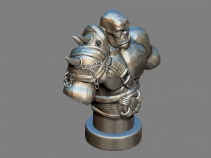 armored orc model for printing 3D 프린트 모델