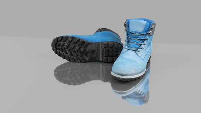 boots low poly 3D 模型 .c4d .max .obj .3ds .fbx .stl .blend