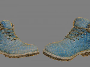 boots low poly 3D Model