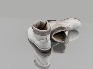 old boots low poly Model 3D