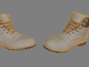 old boots low poly 3D Model