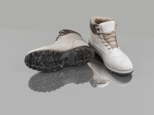 old boots low poly Modello 3D