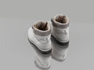 old boots low poly Model 3D