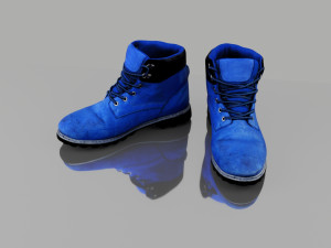 boots low poly Modello 3D