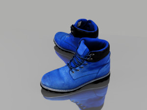 boots low poly Modello 3D