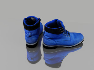 boots low poly Modello 3D