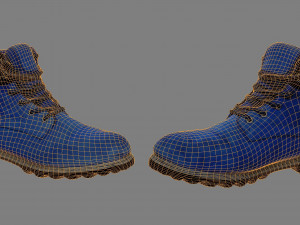 boots low poly Modello 3D