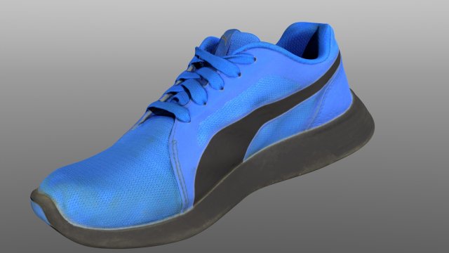 sneaker low poly Model 3D .c4d .max .obj .3ds .fbx .stl .blend 